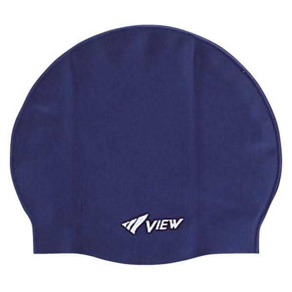 VIEW(ビュー) スイミングキャップ プールの水を通さず髪が傷みにくいシリコーンキャップ 10歳~大人用 ロゴのみのシンプルデザイン V61