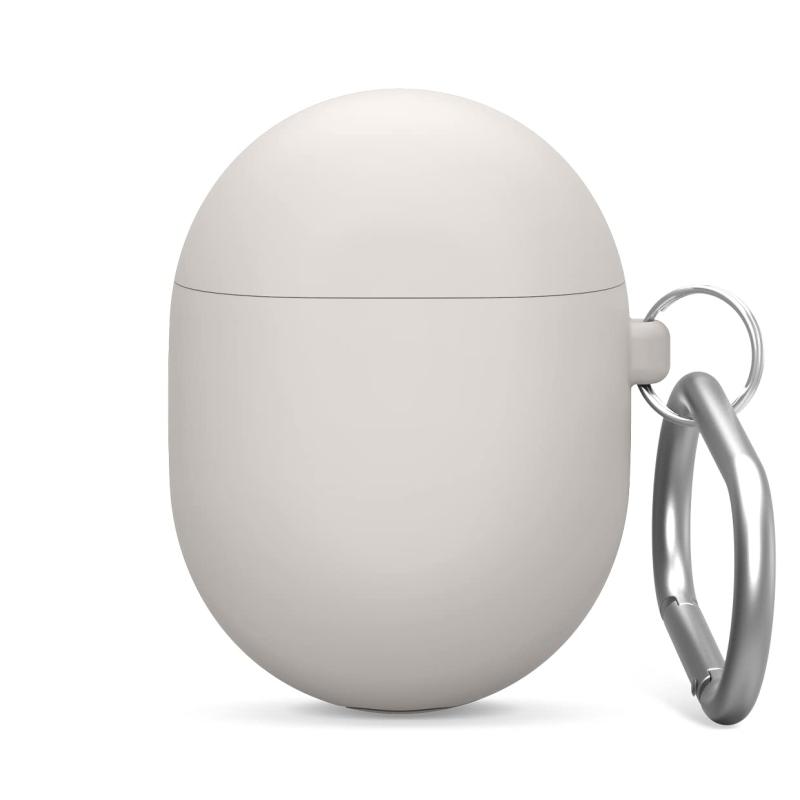 【elago】 Pixel Buds 2 対応 ケース シリコン カラビナ 付き 耐衝撃 薄型 ケースカバー 衝撃 吸収 シンプル スリム ソフト カバー 傷防...