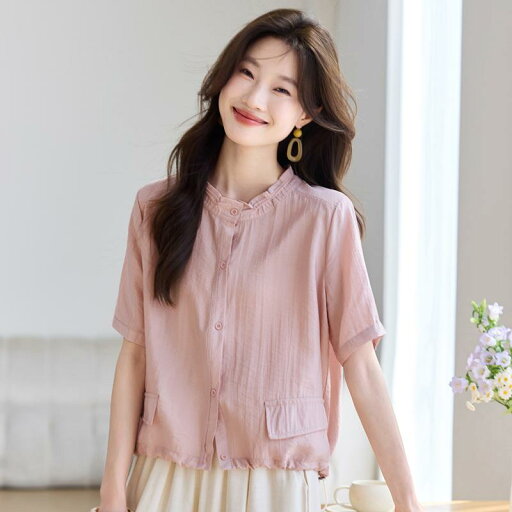 レディース 女性用 夏服 夏物 半袖 シャツ ブラウス トップス おしゃれ ファッション 軽量 薄手 カジュアル リラックス 若見え エイジレス 小柄 低身長 テンセル 綿 コットン 素材 レディース 女性用 夏服 夏物 半袖 シャツ ブラウス トップス おしゃれ ファッション 軽量 薄手 カジュアル リラックス 若見え エイジレス 小柄 低身長 テンセル 綿 コットン 素材