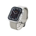 エレコム Apple Watch series7 45mm フルカバーケース プレミアムガラス セラミックコート