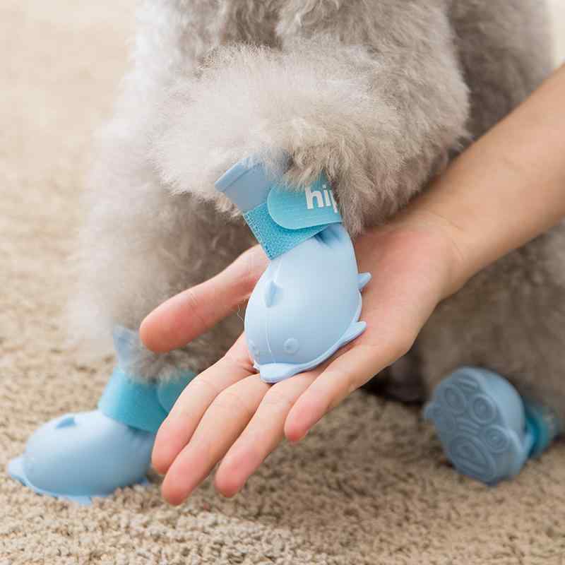 犬用 レインシューズ 小型犬 中型犬 トイプードル ビションフリーゼ 防水加工 お散歩用 長靴 ペット用 ..