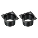 PATIKIL 100 mm ダクト接続フランジ 2個 乾燥機通気壁プレート 正方形-ラウンド直線ダクトプレート 暖房 冷房 換気扇用(3)