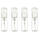 shopdp 【4個セット】 透明 泡ポンプボトル 泡 ソープ ポンプ ディスペンサー ボトル 50ml 詰め替え容器