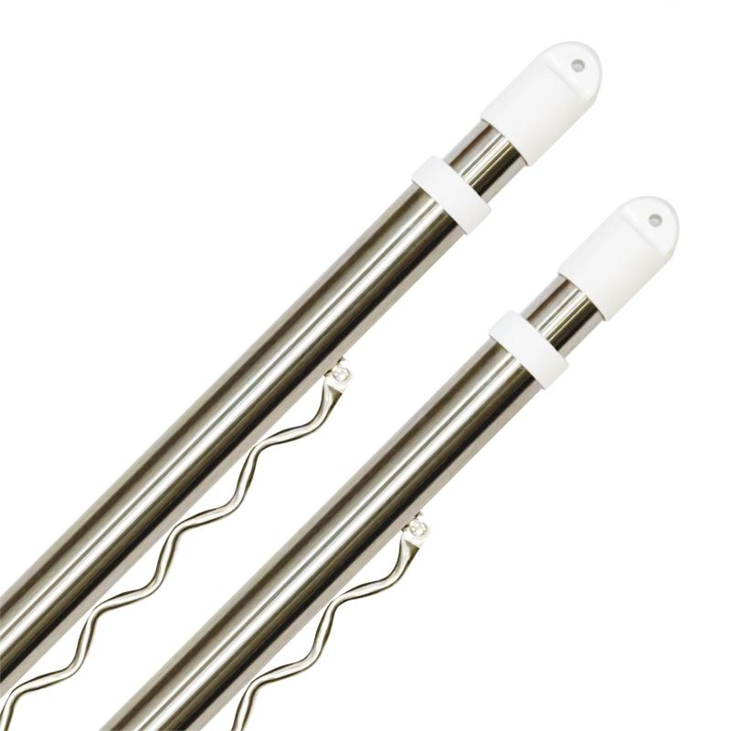 DURA DRY 物干し竿 ステンレス 伸縮物干し竿 継ぎ ハンガー掛け付き 2.1~3m 2本セット 洗濯竿 屋外 室内 物干しざお ものほし竿 洗濯物干し