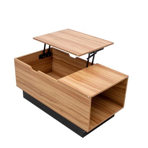 オーエスジェイ(OSJ) ローテーブル センターテーブル 昇降式ローテーブル コーヒーテーブル 高さ調整 昇降式テーブル リビングテーブル 収納テーブル 収納棚付き 簡単開閉 大容量 おしゃれ