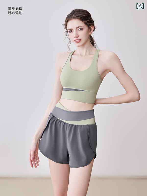 レディース ピラティス ヨガ ランニング フィットネス スポーツブラトップ 高強度サポート 揺れない ア..