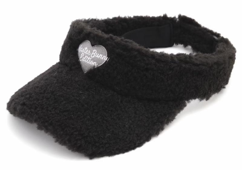 [マスターバニー] レディース サンバイザー (ボア・ハートロゴ・サイズ調整可能) / ゴルフ 帽子 / 758-..