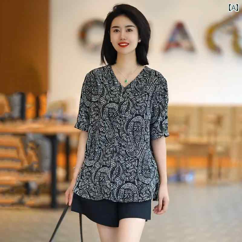 おしゃれ カジュアル シルク シャツ ブラウス レディース 夏新作 ゆったり 着痩せ 細見え 着回し 通気性 プリント トップス