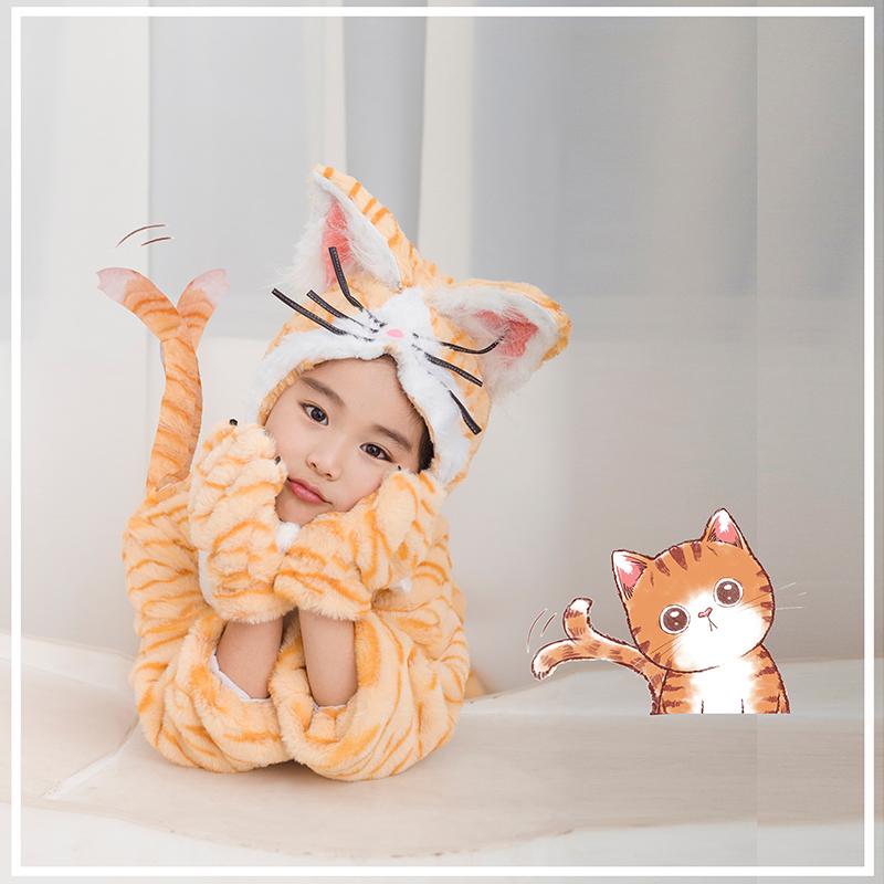 子供用 キッズ 可愛い かわいい 動物 アニマル トラ猫 猫 ネコ 舞台 ステージ 発表会 演出 衣装 コスチ..