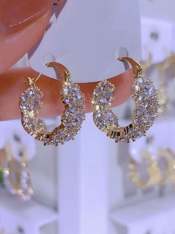 高級感 輝く ジルコニア 小ぶり フープ ピアス イヤリング レディース 繊細 おしゃれ デザイン アレルギー対応 紛失防止