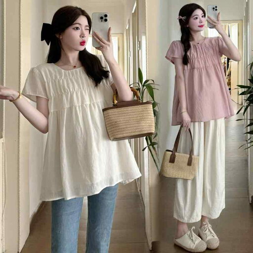 夏 新作 韓国風 おしゃれ 上品 ゆったり 着痩せ マタニティウェア 妊婦服 トップス シャツ シフォンブラウス 半袖 夏 新作 韓国風 おしゃれ 上品 ゆったり 着痩せ マタニティウェア 妊婦服 トップス シャツ シフォンブラウス 半袖