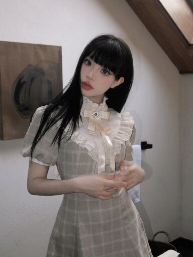オリジナルデザイン チェック柄 ワンピース レディース 夏 小柄 低身長 細見え スタイルアップ Aライン ミニ丈 オリジナルデザイン チェック柄 ワンピース レディース 夏 小柄 低身長 細見え スタイルアップ Aライン ミニ丈