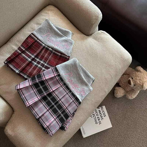 春夏 レディース アメリカンテイスト チェック柄 プリーツスカート ローライズ Aライン ミニ丈 着痩せ効果 脚長効果 ガーリー ボトムス 春夏 レディース アメリカンテイスト チェック柄 プリーツスカート ローライズ Aライン ミニ丈 着痩せ効果 脚長効果 ガーリー ボトムス