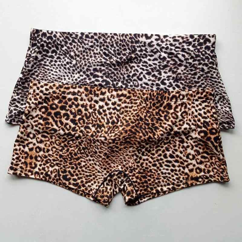 軽量 薄型 男女兼用 ユニセックス 豹柄 レオパード柄 インナー ボクサーパンツ 伸縮性 フィット 人気 ..