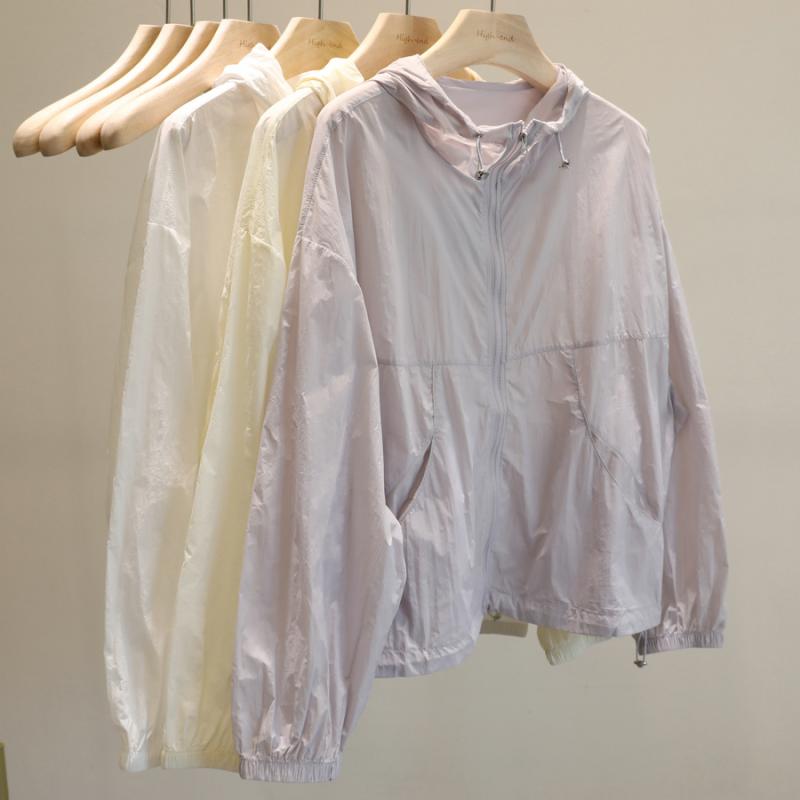 夏向け フード付き 長袖 速乾 ドライ機能 UVカット 紫外線対策 サマーパーカー 薄手 ジャケット 羽織り 女性用 レディース 着痩せ効果 スタイルアップ アウター