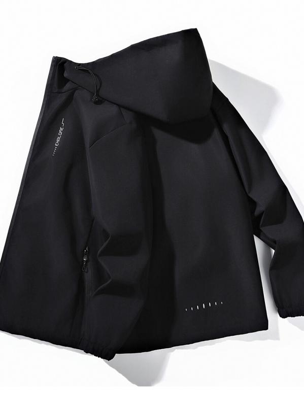 春秋シーズン 薄手 フード付き ジャケット ジャンパー メンズ 男性用 男性 アウター ブルゾン ゆったり ルーズフィット カジュアル リラックス ファッション おしゃれ トレンド 着回し 万能 上着