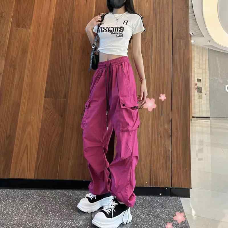 レディース 夏物 おしゃれ ゆったりリラックス ワイドカーゴパンツ 多機能ポケット付き ドローストリング裾絞り 2WAY仕様 体型カバー着痩せ効果 着回し抜群サルエルパンツ