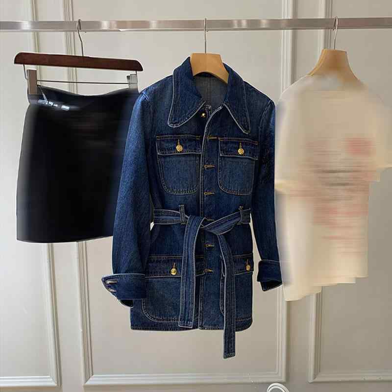 青色 デニムジャケット Gジャン 塩系 ナチュラル系 個性的 デザイン 春物 レディース 女性用 上品 エレ..