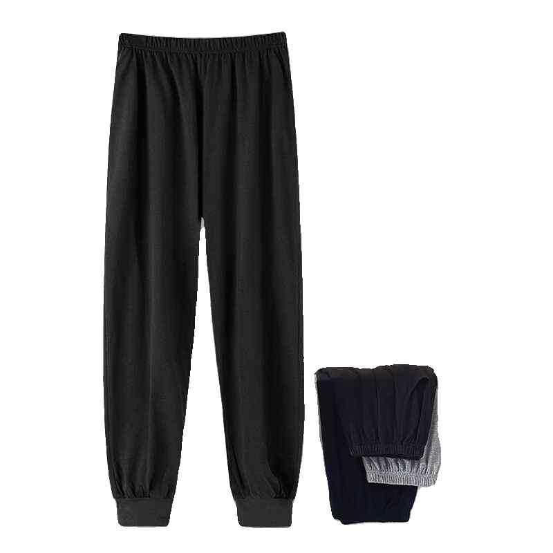 男性用 メンズ パジャマパンツ 寝巻きズボン 夏 春秋 薄手 コットン 綿100% ロングパンツ 長ズボン 裾絞り ジョガータイプ ルームウェア 部屋着 カジュアル リラックス 外出可能 外着兼用 ゆったり 大きいサイズ