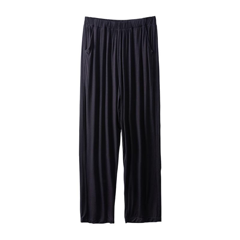 メンズ 男性用 モダール アイスシルク 薄手 ルームウェア 部屋着 パジャマ 寝間着 長ズボン ロングパンツ ゆったり リラックス 春 夏 秋 冷房対策 涼しい 快適 カジュアル 普段着