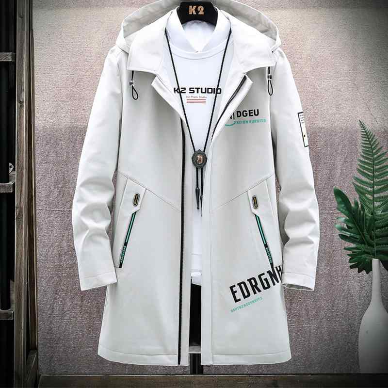 ミドル丈 トレンチコート ウィンドブレーカー アウター 上着 メンズ 男性用 春 秋 季節物 カジュアル ..