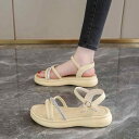 レディース 女性用 夏用 ワンストラップ フラット サンダル ぺたんこ ローヒール 外履き デイリーユース 普段使い 疲れにくい 歩きやすい 痛くない 通勤 オフィス 仕事 スカート ワンピース コーデにも合う カジュアル