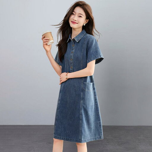 夏物 薄手 涼しい デニム シャツワンピース 女性用 新作 ゆったり リラックス カジュアル 体型カバー 着痩せ 細見え 若見え テンセル混 ワンピ ドレス 夏物 薄手 涼しい デニム シャツワンピース 女性用 新作 ゆったり リラックス カジュアル 体型カバー 着痩せ 細見え 若見え テンセル混 ワンピ ドレス