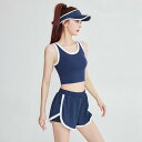 レディース 女性用 夏物 スポーツインナーウェア セットアップ 上下セット フィットネス ジム トレーニング ランニング ジョギング ヨガ 運動用 ブラトップ タンクトップ ノースリーブ アンダーウェア 屋外 アウトドア