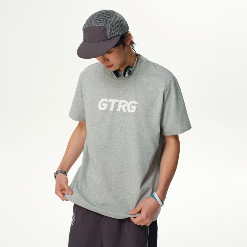 夏の シンプルデザイン 発泡プリント クルーネック 丸首 半袖 涼感 ひんやり Tシャツ 通勤 オフィス デ..