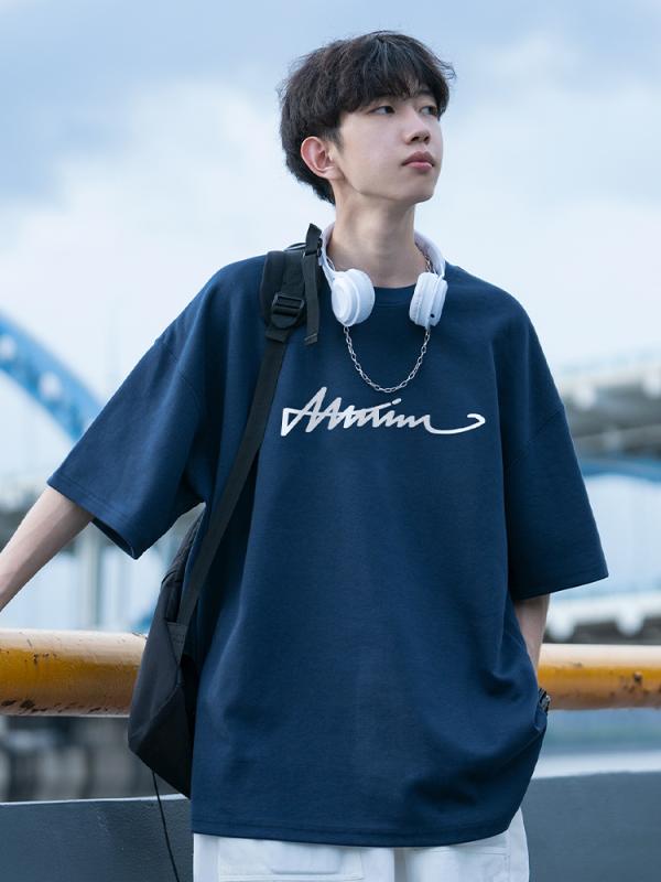 純綿100% 半袖 Tシャツ ティーシャツ カットソー メンズ 男性用 男性 夏 夏物 夏用 カジュアル トレン..