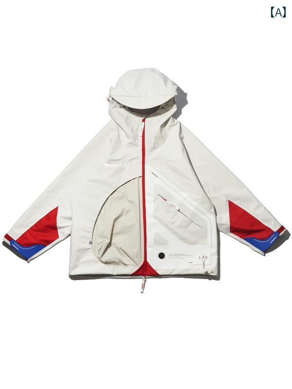 バイカラー配色 シームレスカッティング 多機能ポケットデザイン 3WAY スリーインワン 着脱ライナー付き テフロン加工 高撥水 防水防油防汚 トリプルガード機能 高機能 アウトドア マウンテンパーカー 防風 防寒 ジャケット