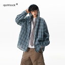 UPF50+ フード付き チェック柄 UVカット 日焼け防止 長袖 シャツ 男女兼用 メンズ レディース 夏物 ゆったり リラックス カジュアル カップル ペア アウター 羽織り