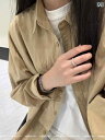 旬の レディース 春秋物 綿100% 長袖 ポロ襟 シャツジャケット ゆったり ブラウス 上品な 大人の 体型カバー アウター きれいめ こなれ感 コットン シャツ