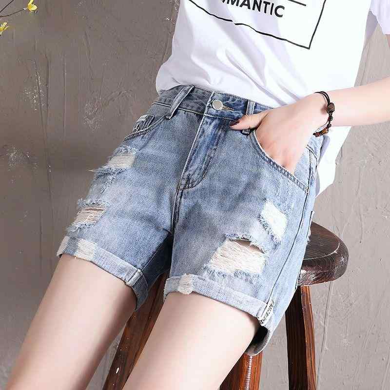 大きいサイズ ぽっちゃりさん向け 女性用 レディース 夏物 薄手 軽量 デニム ジーンズ ダメージ クラッシュ加工 ショートパンツ 短パン ロールアップ ワイド ストレート ハーフパンツ カジュアル ホットパンツ ボトムス