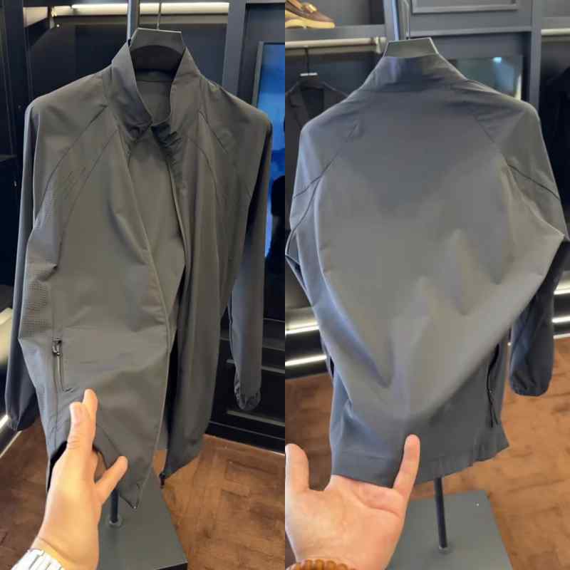 夏に最適 薄手 軽量 日焼け防止 UVカット ジャケット 立ち襟 通気性抜群 メッシュ素材切替 男性用 メン..