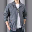 夏用 極薄 紫外線対策 UVカット 日焼け防止 日焼け止め メンズ 男性用 ゆったり 通気性 涼しい アウター ジャケット 立ち襟 アウトドア スポーツ 速乾 ドライ ウェア 上着