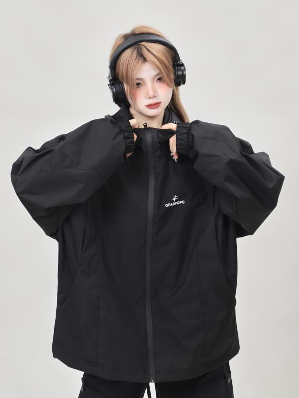 秋 ドーパミン アウトドア アメリカン アメカジ ホワイト 白 ゆったり オーバーサイズ ルーズ マウンテ..