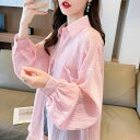 レディース 女性用 薄手 軽量 シフォン シアー ブラウス UVカット 日焼け止め 紫外線対策 シャツ トップス 羽織り アウター 大きいサイズ ゆったり 小柄 低身長 トレンド ファッション おしゃれ