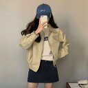 レディース 女性用 ショート丈 短め ジャケット ブルゾン アウター 早春 春秋 低身長 小柄向け 人気 トレンド レトロ ヴィンテージ アメカジ アメリカンカジュアル ワークスタイル スタジャン ベースボールジャケット