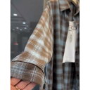 アメリカンレトロな格子柄チェックシャツ 秋服 秋物 オータムファッション レディース 女性用 婦人服 こだわりデザインのおしゃれなファッションアイテム 着回し抜...