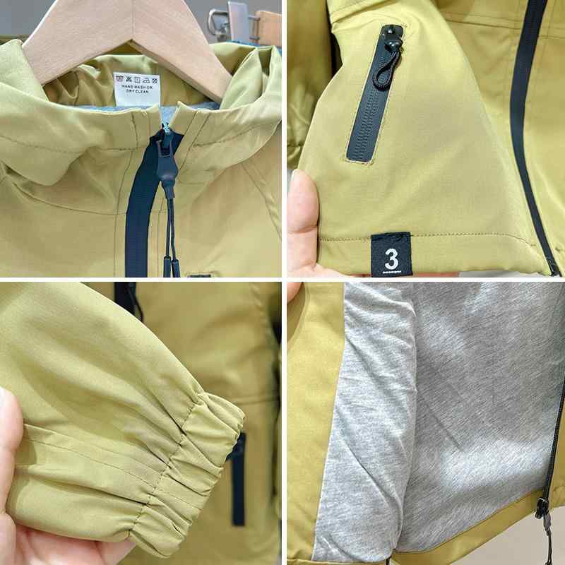 男の子 男児 子供用 キッズ アウター コート ジャケット ウインドブレーカー マウンテンパーカー 薄手 軽量 春物 春服 春秋物 春秋 アウトドア レジャー カジュアル フード付き パーカー ジップアップ ファスナー付き 上着 防風ジャケット