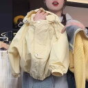 女の子 春物 アウター おしゃれ トレンド 韓国風 フード付き スプリングコート ウインドブレーカー 子供服 こども服 女児 上着 防風 軽量 ジャケット