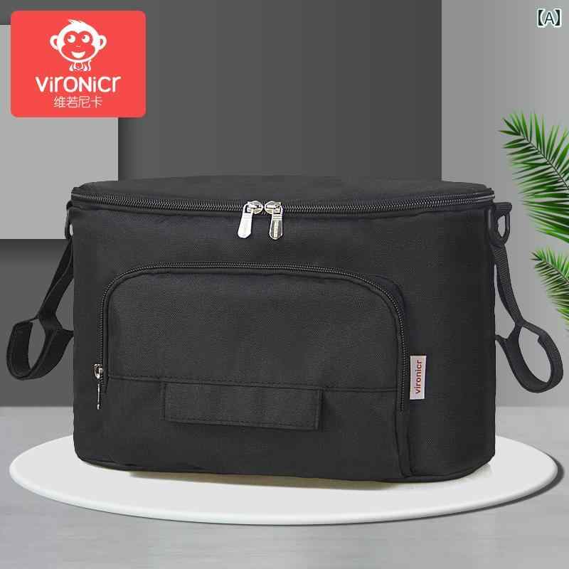 ベビーカー 吊り下げ式 収納バッグ 大容量 多機能 汎用 乳母車 用品整理 オーガナイザー ポケット 小物..