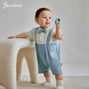 新生児 ベビー 赤ちゃん 綿100% 薄手 夏物 半袖 格子柄 チェック柄 ロンパース カバーオール 連体服 男女兼用 一歳 百日祝い お宮参り お食い初め 記念日 セレモニードレス