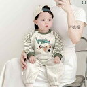 ベビー 赤ちゃん 幼児 男児 男の子 カジュアル おしゃれ 春物 春服 初春 トレーナー スウェット プルオーバー 上下セットアップ ツーピース 二点セット