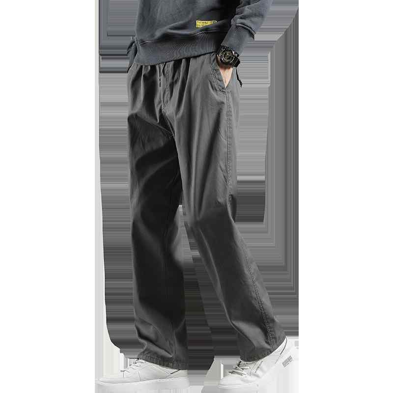 大柄男性向け 春 秋 夏 ロングパンツ ゆったり リラックス ストレート 作業用 スポーツ カジュアル 兼用 丈夫で汚れに強い ビッグサイズ 長ズボン