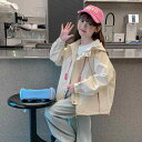 女の子 女児 キッズ 子供用 春物 春用 春秋物 新作 おしゃれ 可愛い トレンド 流行 アウター 上着 ジャケット コート ウィンドブレーカー マウンテンパーカー フード付きジャンパー