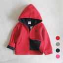 純綿100% 両面コットン キッズ 子供服 フード付き ダブルフェイス フルジップパーカー ジップアップジャケット ジャンパー 男児 女児 男の子 女の子 秋冬 防寒 厚手アウター カジュアル羽織り