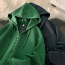 キッズ ジュニア 男の子 女の子 男女兼用 パーカー スウェット 前開き カーディガン アウター 春秋冬 綿100% コットン 裏起毛 厚手 暖かい 韓国風 フード付き ゆったり ルーズ トップス