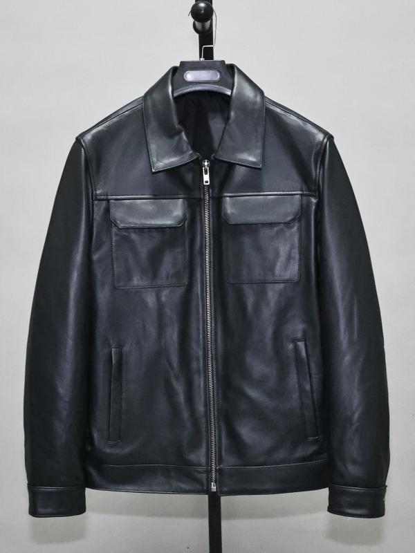 羊革 本革 リアルレザー レザージャケット 革ジャン ブルゾン アウター メンズ 男性用 紳士 スリムフィ..